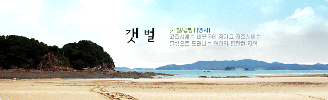 갯벌에 대하여